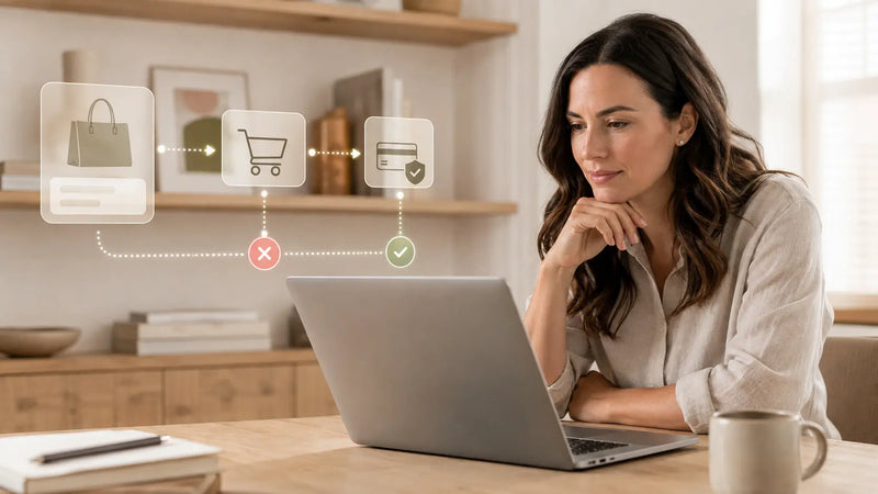 Sepet ve ödeme adımlarındaki terk noktalarını inceleyen kadın e-ticaret girişimcisi