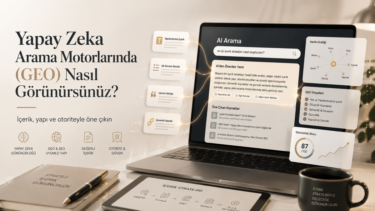 Yapay Zeka Arama Motorlarında (GEO) Nasıl Görünürsünüz?
